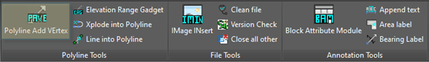 CMI Tools Toolbar, PAVE command highlighted