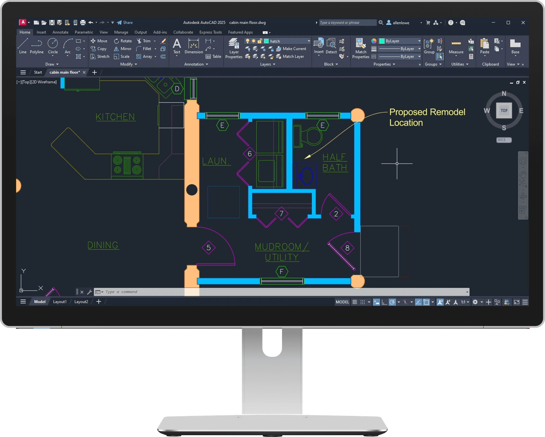 Hatch Improvements AutoCAD 2025 Feature - displayed on screen